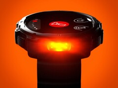 O Smartwatch Polar Street X tem uma lanterna de LED que também pode acender em vermelho.