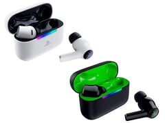 Os fones de ouvido Razer Hammerhead V3 X Hyperspeed para PlayStation e Xbox foram projetados para combinar com seus respectivos consoles.