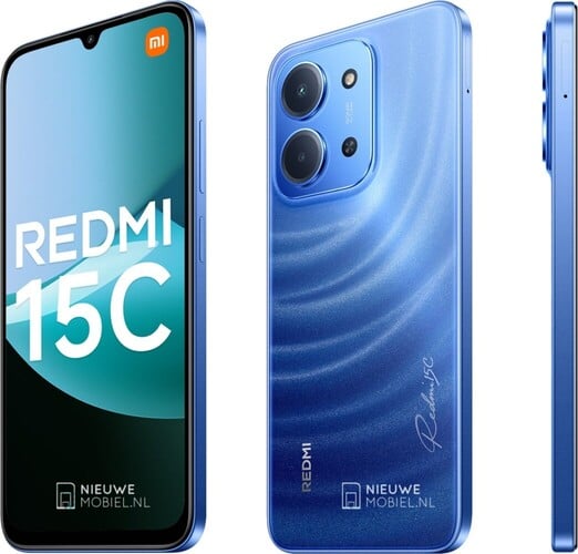 O Redmi 15C na opção de cor Moonlight Blue. (Fonte da imagem: NieuweMobiel)