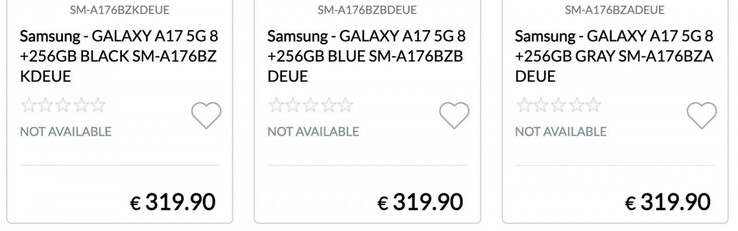 Os preços do Galaxy A17 e do A17 5G supostamente vazaram com antecedência. (Fonte: Epto)