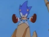 Uma renderização em escala de IA da abertura do Sonic CD
