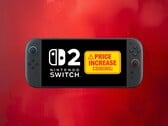Nintendo Switch 2 exibindo aviso de aumento de preço