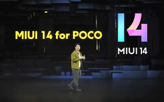 POCO discutiu brevemente &#039;MIUI 14 para POCO&#039; durante o evento de lançamento da série POCO X5 desta semana. (Fonte da imagem: POCO via Xiaomiui)