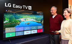 A LG Easy TV oferece controle remoto e botão de ajuda. (Fonte da imagem: LG Electronics)