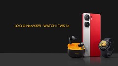 O iQOO Watch e o Ie buds com o Neo9 (Fonte: iQOO)
