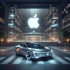 O Apple Car supostamente não existe mais (imagem gerada por DALL-E 3.0)
