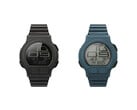 A caixa de 46 mm abriga um visor digital curvo, retroiluminação Indiglo e resistência à água até 50 m.