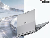 Os dois notebooks serão atualizados com os processadores Ryzen série 400 posteriormente. Na foto: uma promoção mostrando o design da parte traseira do ThinkBook 14+. (Fonte da imagem: Lenovo - editado)