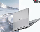 Os dois notebooks serão atualizados com os processadores Ryzen série 400 posteriormente. Na foto: uma promoção mostrando o design da parte traseira do ThinkBook 14+. (Fonte da imagem: Lenovo - editado)