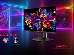 O MPG 271QR QD-OLED X50 da MSI apresenta o AI Care Sensor para longevidade do OLED. (Fonte da imagem: MSI)