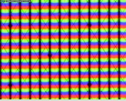 Estrutura de subpixel com matriz de sensor de toque