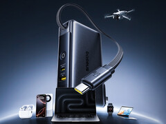 O novo banco de energia de 67 W da Baseus tem um cabo embutido e duas portas (Fonte da imagem: Baseus)