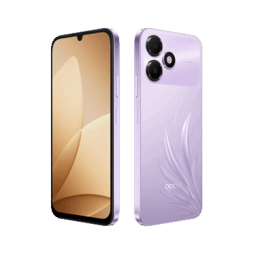 O Oppo K14 Lite na cor Feather Purple.