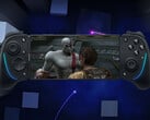 A versão 0.5.4 do ARMSX2 já está disponível para os usuários de teste. Na foto: Android telefone executando God of War II. (Fonte da imagem: r/playstation, Sony e Razer - editado)