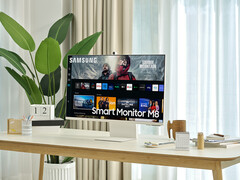 A série Monitor M8 terá início no próximo mês. (Fonte da imagem: Samsung)