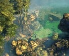 Uma imagem que mostra dois personagens em Shadow Tactics: Blades of the Shogun.