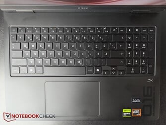 Layout do teclado do Omen 16 2025