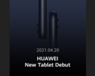 O último teaser de comprimidos da Huawei. (Fonte: Twitter)