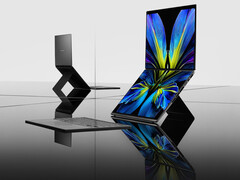 O mais recente Zenbook Duo ainda apresenta um suporte embutido para um elaborado modo de tela dupla. (Fonte da imagem: Asus)