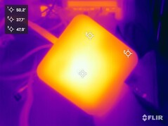 Unidade de fonte de alimentação durante o teste de estresse