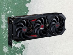 A Radeon RX 9070 GRE é, supostamente, uma versão reduzida da RX 9070 (PowerColor RX 9070 retratada aqui). (Fonte da imagem: PowerColor, Unsplash, editado)