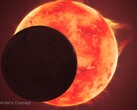 Um conceito artístico do planeta TRAPPIST-1 d girando em torno de sua estrela (Fonte da imagem: NASA, ESA, CSA, Joseph Olmsted e STScI)