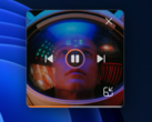 A Microsoft apresenta o novo modo mini player do Media Player, que exibe a arte vibrante do álbum. (Imagem: Microsoft)