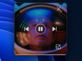 A Microsoft apresenta o novo modo mini player do Media Player, que exibe a arte vibrante do álbum. (Imagem: Microsoft)