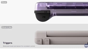 O Retroid Pocket Duo terá botões sobrepostos no ombro, enquanto o Pocket Duo Lite terá botões alinhados.