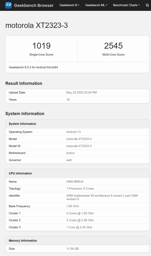 (Fonte da imagem: Geekbench)