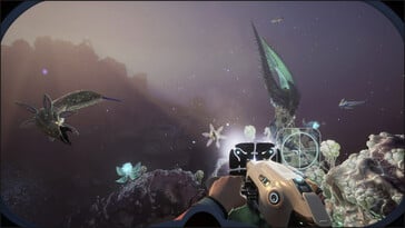Na foto: Uma captura de tela do jogo Subnautica 2.