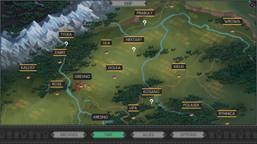 Uma imagem mostrando o reino de Davern em Yes, Your Grace.