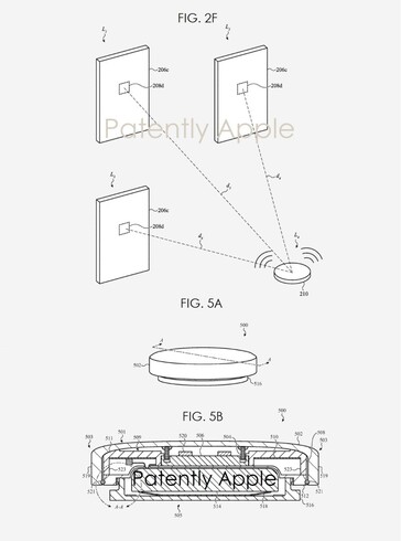 Os AirTags podem sincronizar-se ou interagir com o ambiente "inteligente" ao seu redor. (Fonte: USPTO via PatentlyApple)