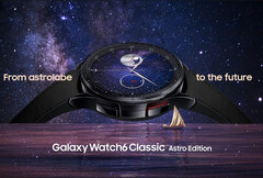 O Astro Edition apresenta mostradores exclusivos, mas nenhuma alteração de hardware em relação ao Galaxy Watch6 Classic normal. (Fonte da imagem: Samsung)