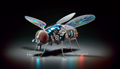 O micro drone chinês tem aproximadamente 0,51 polegadas de comprimento. (Fonte da imagem: DallE3)