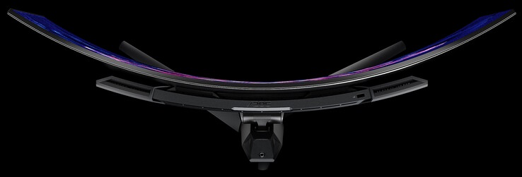 O ROG Swift OLED PG39WCDM apresenta uma curvatura de 800R. (Fonte da imagem: Asus)