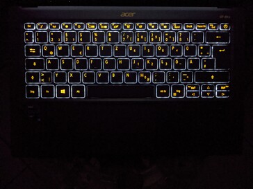Acer Swift 5 SF514 - iluminação de teclado