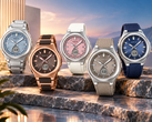 O Casio G-Shock Baby-G BGA-3000C-2A, o BGA-3000CG-5A, o BGA-3000-2A, o BGA-3000-5A e o BGA-3000-7A (da esquerda para a direita)