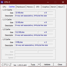 Caches CPU-Z