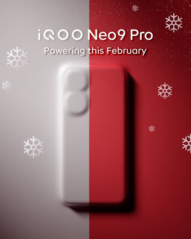O novo pôster com tema de inverno do Neo9 Pro. (Fonte: iQOO IN via Twitter/X)