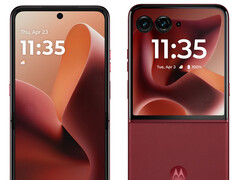 O Rio Red será uma das quatro cores de lançamento do Razr 60 Ultra. (Fonte da imagem: via Evan Blass)