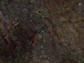 Uma imagem composta que mostra uma seção do meio interestelar com raios X para enxofre (Fonte da imagem: DSS, DECaPS, eRosita e NASA; cortada)