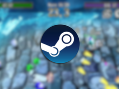 Na foto, uma captura de tela borrada do jogo Vital Shell com o logotipo do Steam sobreposto (Fonte da imagem: Steam - editado)