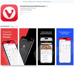 O Vivaldi agora está listado na App Store (Fonte: Own)