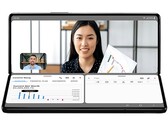 Um dispositivo dobrável em modo 'business'. (Fonte: Samsung)