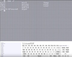 Captura de tela do console do LinuxPDF executando o comando