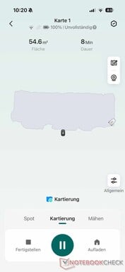 O mapa se desdobra gradualmente.
