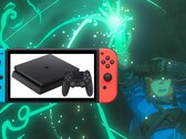 Há um rumor de que o Super Switch PS4 poderia ser lançado junto com o Breath of the Wild 2. (Fonte de imagem: Nintendo/Sony - editado)