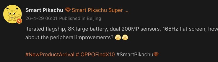 Detalhes do Oppo Find X10 que vazaram.