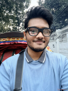 Como os óculos são vistos de frente